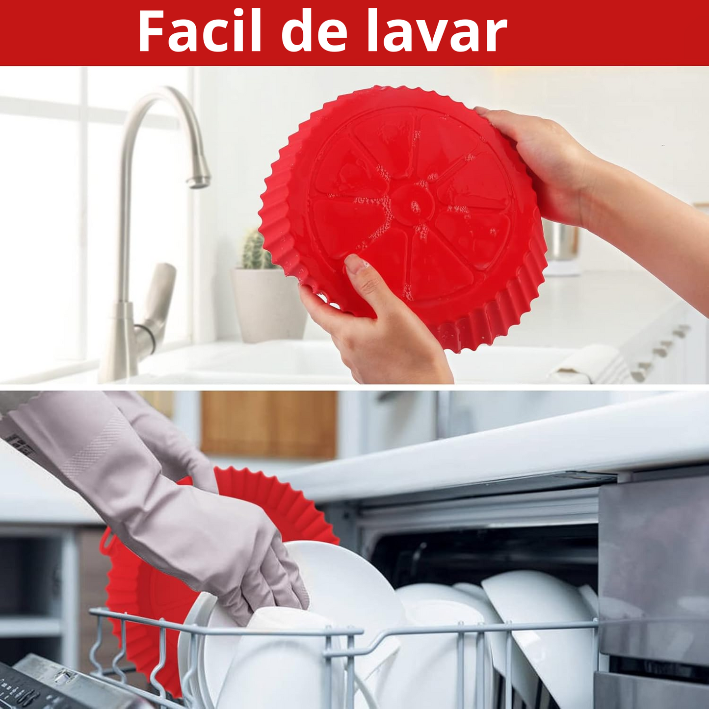 2 Forro Silicona Para Airfryer Redondo