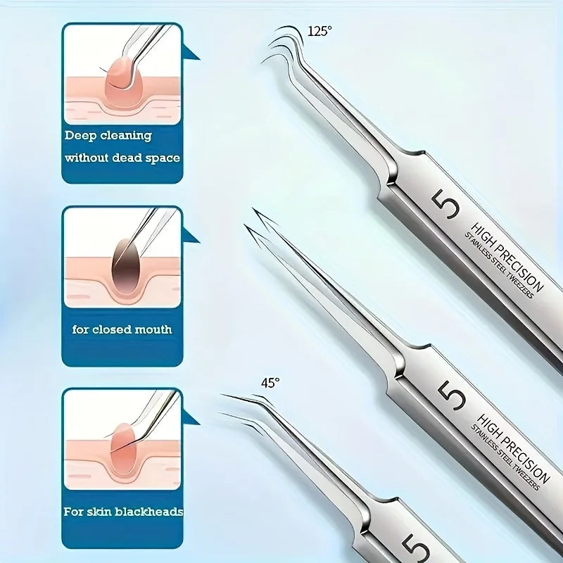 Kit removedor de espinillas con 8 piezas de acero inoxidable