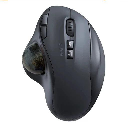 Mouse trackball recargable con bluetooth 4 y 2.4G inalámbrico con DPI ajustable