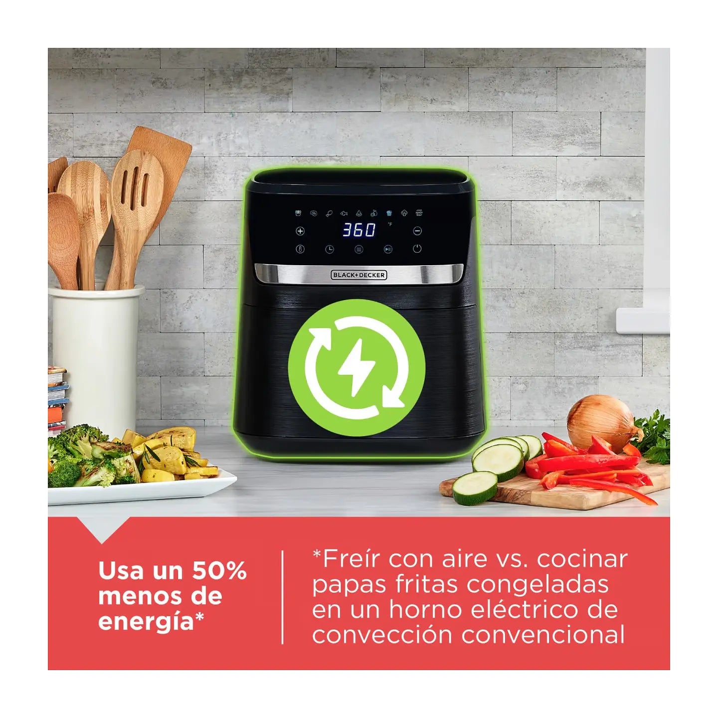 Freidora de Aire Black + Decker PURIFRY de 5.5L (Afbd62-1bdcl)