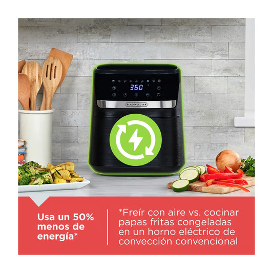 Freidora de Aire Black + Decker PURIFRY de 5.5L (Afbd62-1bdcl)