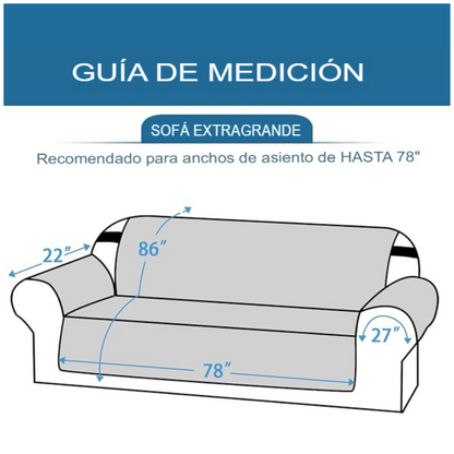 Cubre sofá acolchado sobre un sofá de 3 cuerpos, foto 4