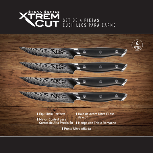 Set de 4 cuchillos para carne Xtreme Cut Steak