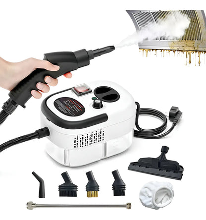 Limpiador a vapor portátil con manguera y accesorios
