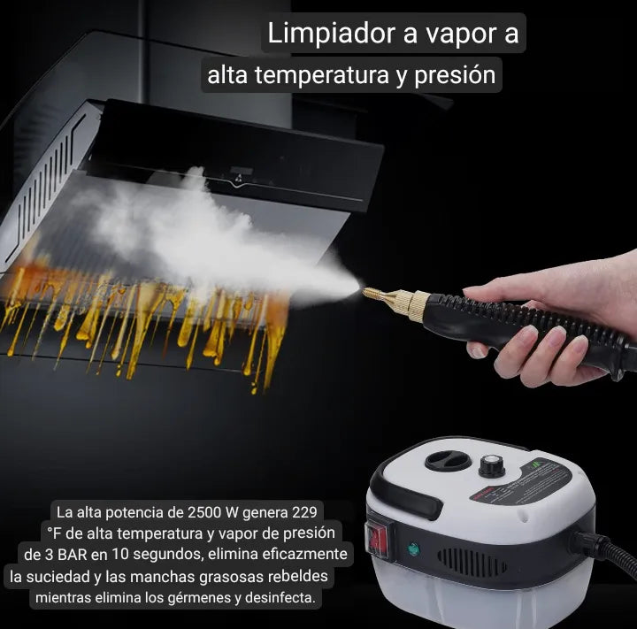 Limpiador a vapor portátil con manguera y accesorios, foto 5