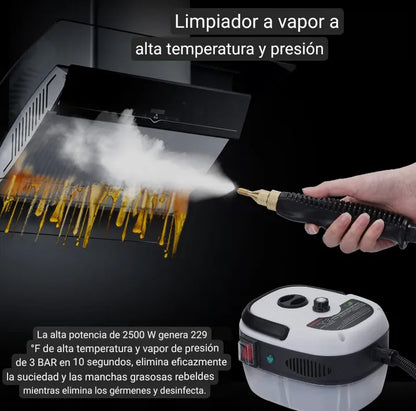 Limpiador a vapor portátil con manguera y accesorios, foto 5