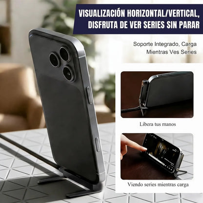 Cable USB-C de carga rápida 240 W con soporte plegable para celular, foto 2