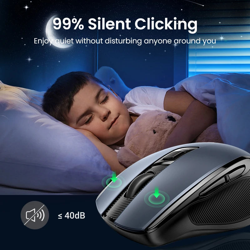 Mouse ergonómico inalámbrico conexión Bluetooth 5.0 y 2.4 GHz UGREEN