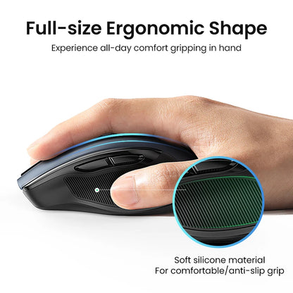 Mouse ergonómico inalámbrico conexión Bluetooth 5.0 y 2.4 GHz UGREEN