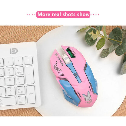 Mouse inalámbrico recargable con retroiluminación LED