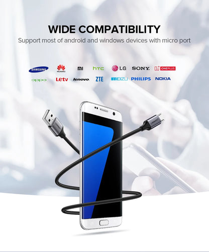 PVC  Cable de carga rápida 2A con conexión de USB A a micro USB