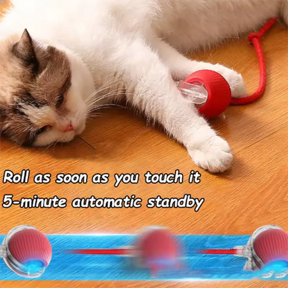Pelota interactiva para gatos con movimiento automático