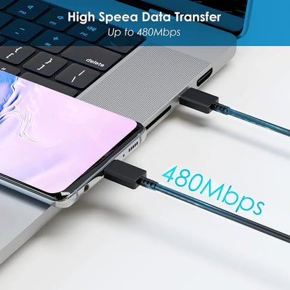 Cable de Carga Súper Rápida 45W y 5A con doble USB C para Samsung