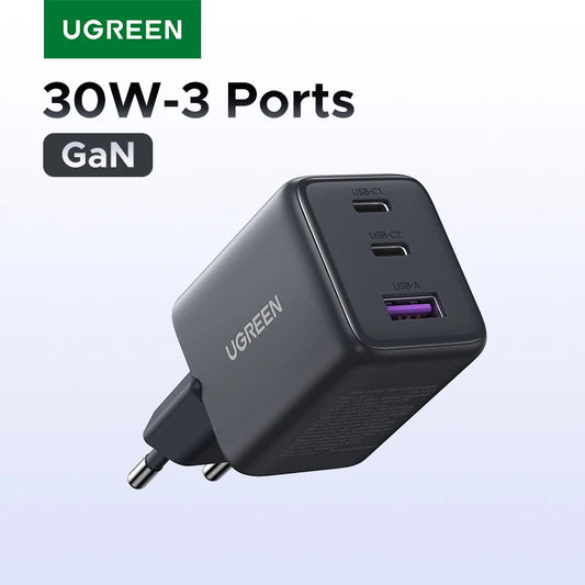Cargador GaN de 3 puertos UGREEN 30W