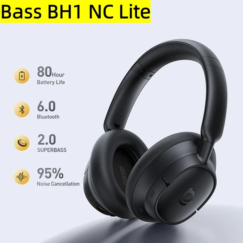 Audífonos inalámbricos marca Baseus con bluetooth 6.0 y cancelación activa de ruido