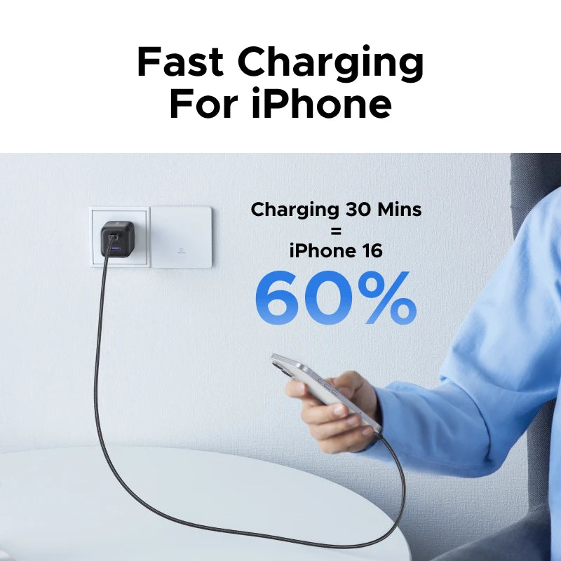 Cargador GaN de carga rápida UGREEN de 45W