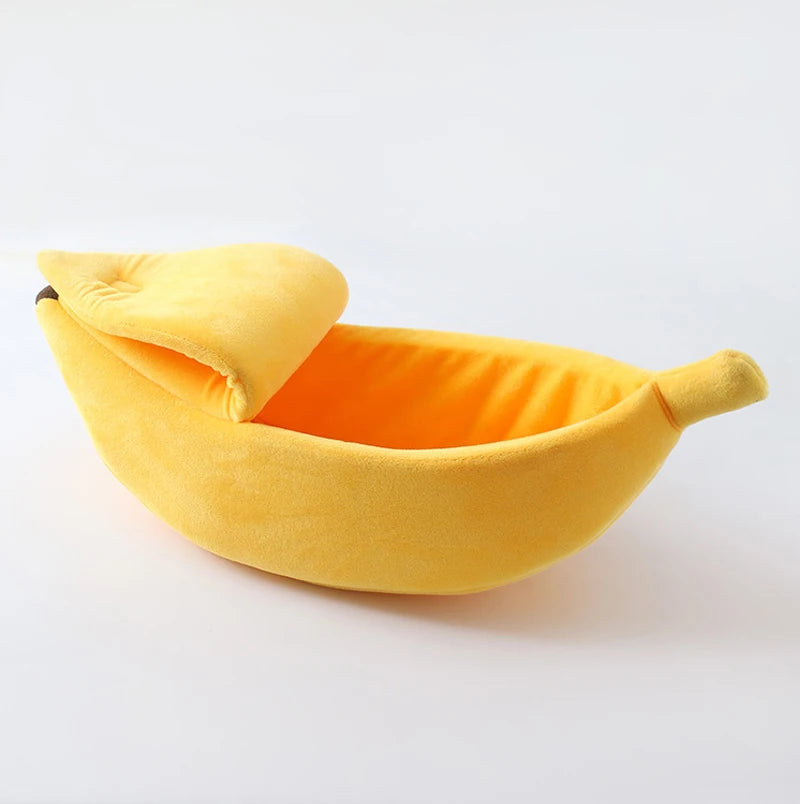 Cama plátano para mascotas. cálida para el invierno