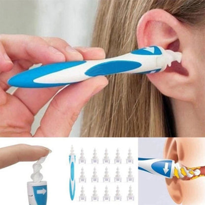 Herramientas para limpieza de oídos. Remueve la cera del oído con la espiral de silicona