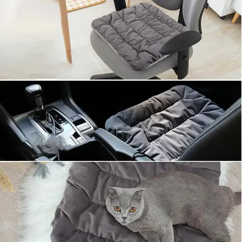 Cojín calefactor eléctrico para silla con temperatura ajustable y carga USB