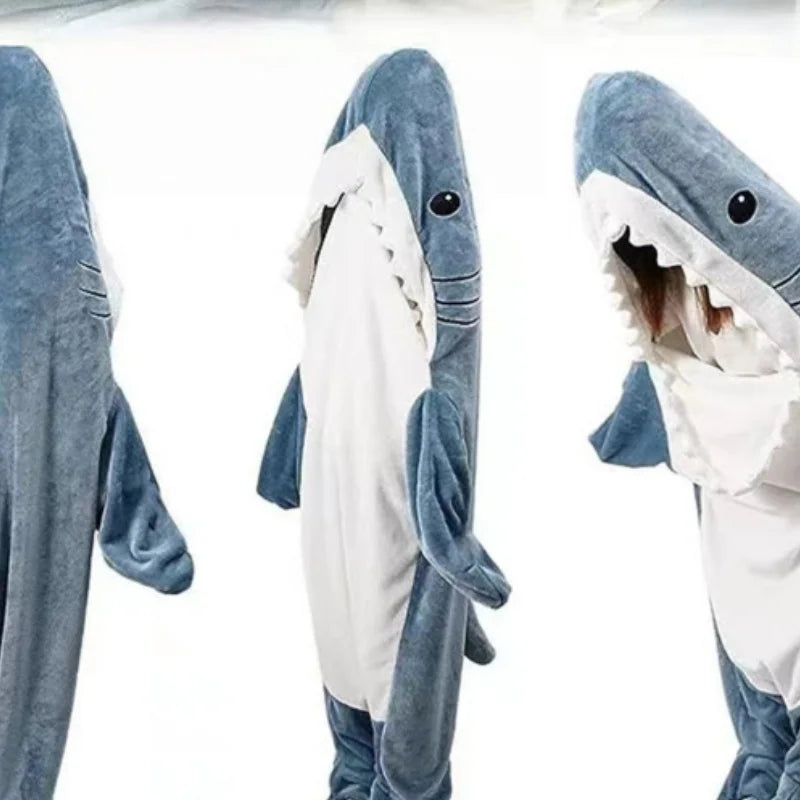 Pijama Manta de tiburón de franela para adultos