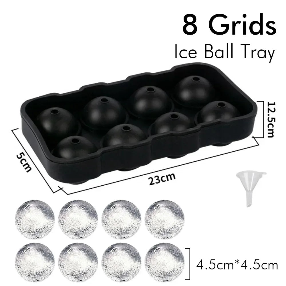 Bandejas de silicona para cubitos y bolitas de hielo para Whisky o Coctel