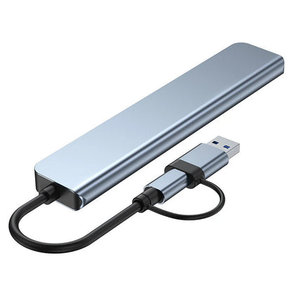 Hub USB de 8 puetros en 1 con USB y Tipo C