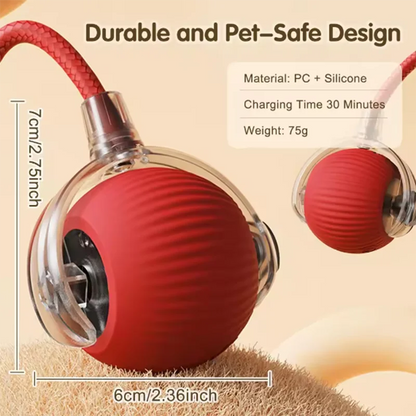 Pelota interactiva para gatos con movimiento automático