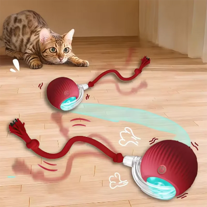 Pelota interactiva para gatos con movimiento automático