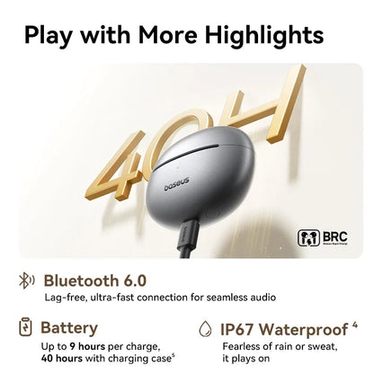 Audífonos inalámbricos Baseus MC1 Pro con Clip para la oreja con Bluetooth 6.0