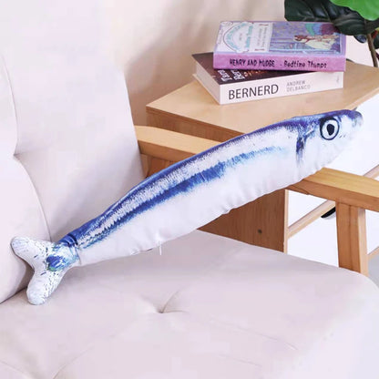 Peluche de juguete para gatos con forma de pez.