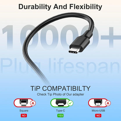 Cargador universal para notebook compatible con HP de 65W USB C