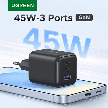 Cargador GaN de carga rápida UGREEN de 45W