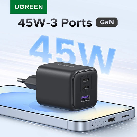 Cargador GaN de carga rápida UGREEN de 45W
