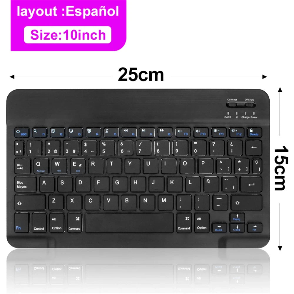 Teclado inalámbrico Bluetooth compatible con iOS, Android y Windows