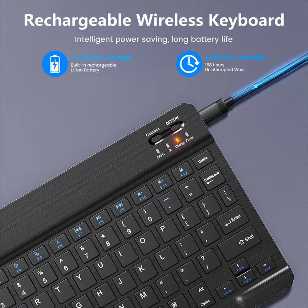 Teclado inalámbrico Bluetooth compatible con iOS, Android y Windows