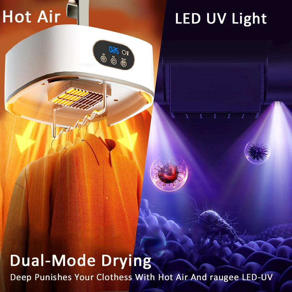 Secador de ropa eléctrico inteligente con control remoto