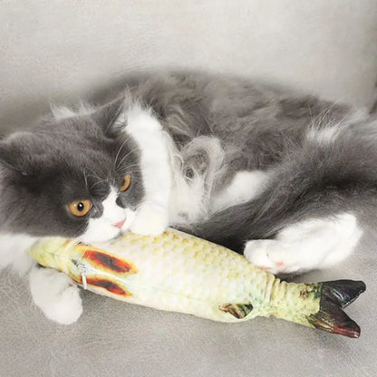 Peluche de juguete para gatos con forma de pez.