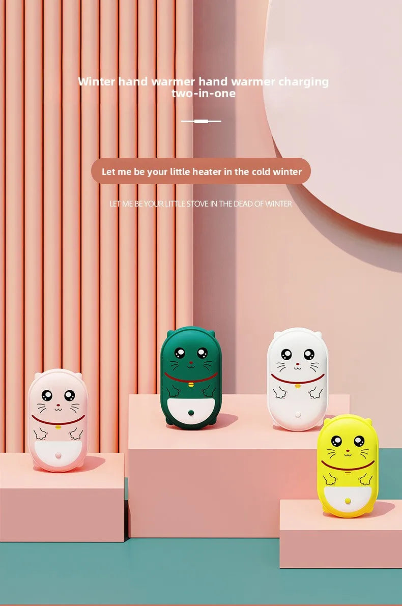 Calentador de manos eléctrico con forma de mascota sin agua con carga USB