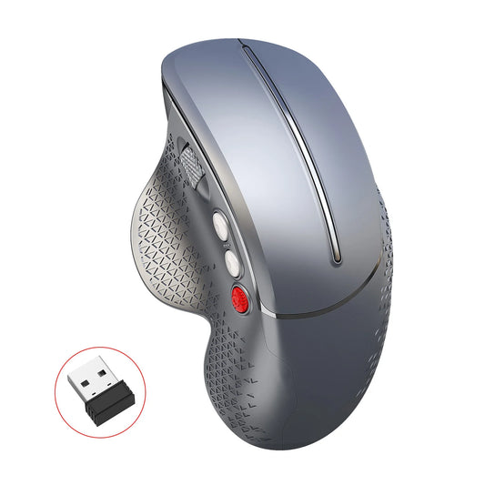 Mouse ergonómico con rodillo lateral inalámbrico con velocidad de movimiento de 30 IPS y aceleración 10G