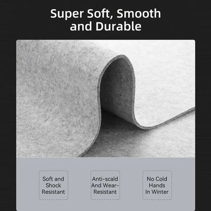 Alfombrilla de mouse y teclado para escritorio de material fieltro de lana