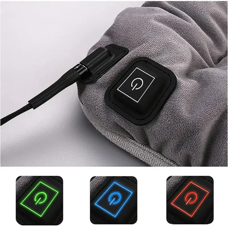 Cojín calefactor eléctrico para silla con temperatura ajustable y carga USB