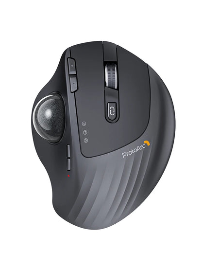Mouse con trackball recargable inalámbrico Bluetooth 2.4G y conexión multidispositivo