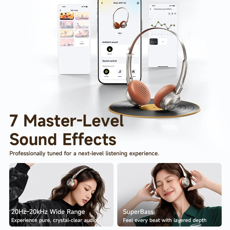 Audífonos inalámbricos marca Baseus BH1 Air con Bluetooth 6.0 y cancelación de ruido ENC