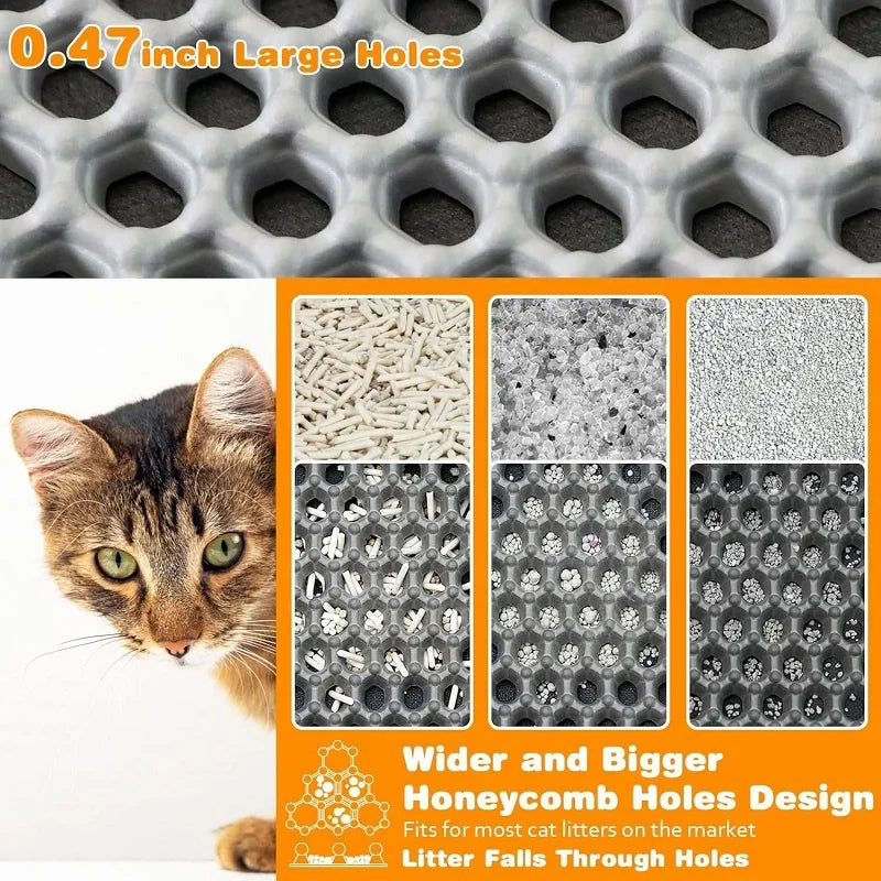 Alfombra para Arenero de Gatos de 2 Capas impermeable