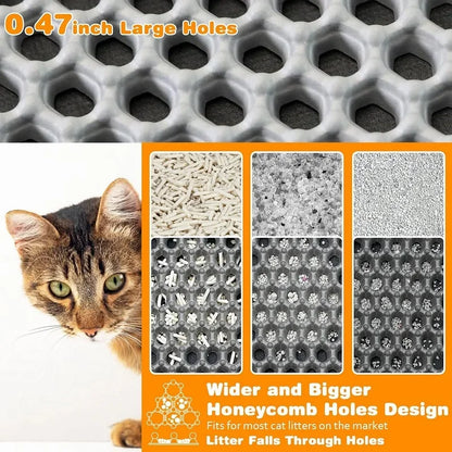 Alfombra para Arenero de Gatos de 2 Capas impermeable