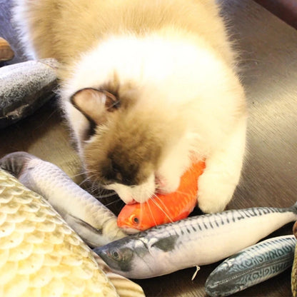 Peluche de juguete para gatos con forma de pez.
