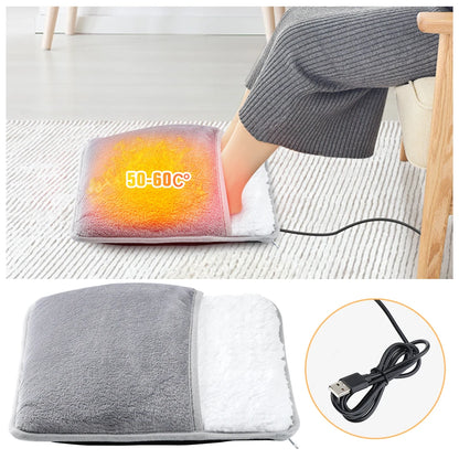Almohada calefactora eléctrica para pies con carga USB