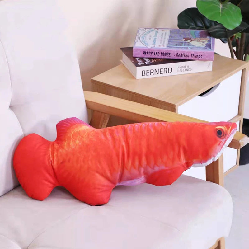 Peluche de juguete para gatos con forma de pez.