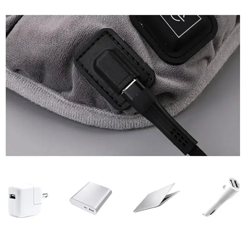 Cojín calefactor eléctrico para silla con temperatura ajustable y carga USB