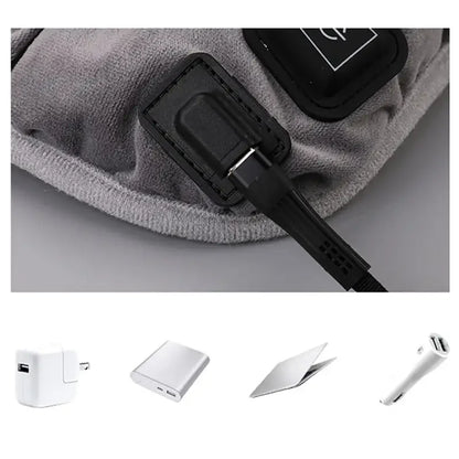 Cojín calefactor eléctrico para silla con temperatura ajustable y carga USB